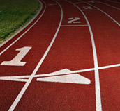 Imagen de una pista de atletismo